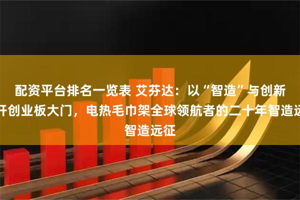 配资平台排名一览表 艾芬达：以“智造”与创新叩开创业板大门，电热毛巾架全球领航者的二十年智造远征